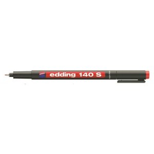 Marker Edding 140S niezmywalny do folii 0,3mm czerwony