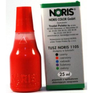 TUSZ DO STEMPLI NORIS, 110S, 25ML. CZERWONY