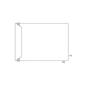 Koperta B-5, biała, HK z paskiem, 500 szt
