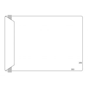 Koperta B-4, biała, HK z paskiem, 250 szt