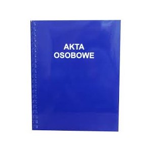 TECZKA AKT OSOBOWYCH, BIGOWANA, NADRUK, NIEBIESKA, INTERDRUK