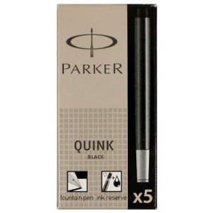NABOJE DO PI&Oacute;RA PARKER QUINK STANDARD CZARNE 5 SZT