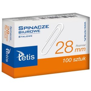 SPINACZ OKRĄGŁY GS140, 28MM. SREBRNY, TETIS