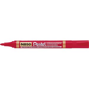 MARKER PERMANENTNY N850-B, OKR. KOŃC&Oacute;WKA PENTEL, CZERWONY