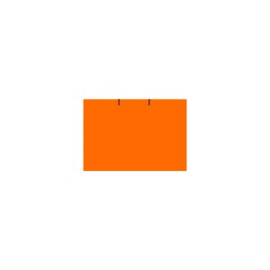 Taśma do metkownicy, dwurzędowa, fluor pomarań, 23x16mm