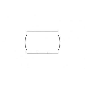 Taśma do metkownicy, Meto, dwurzędowa, fala, biała, 26x16mm