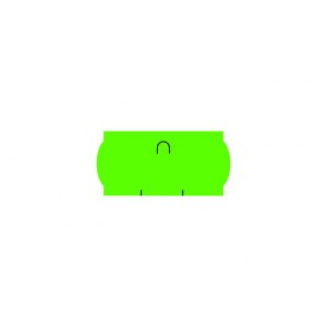 Taśma do metkownicy, jednorzędowa, fluor zielona, 26x12mm