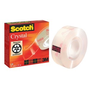 TAŚMA  SCOTCH  CRYSTAL  600 , TRANSP., 19MMX33M, W PUDEŁKU