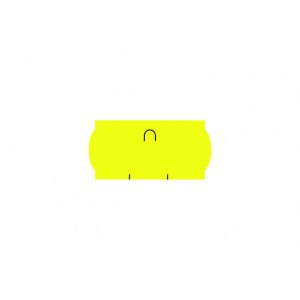 Taśma do metkownicy, jednorzędowa, fluor żółta, 26x12mm