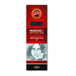 KOMPLET OŁÓWKÓW PROGRESSO HB,2B,4B,6B,8B, KOH-I-NOOR