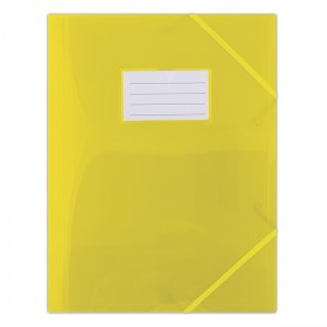 TECZKA Z GUMKĄ DONAU, PP, A4, TRANSPARENTNA Ż&Oacute;ŁTA
