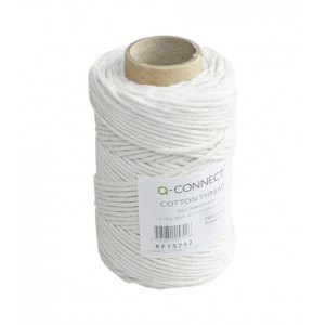 NICI BAWEŁNIANE Q-CONNECT, NABŁYSZCZANE, 100G, 80M, BIAŁE