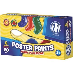 FARBY PLAKATOWE 6 KOLOR&Oacute;W, 20ML. ASTRA