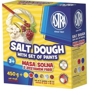 MASA SOLNA 0,45 KG + 6 KOLOR&Oacute;W FARB DO MALOWANIA, ASTRA