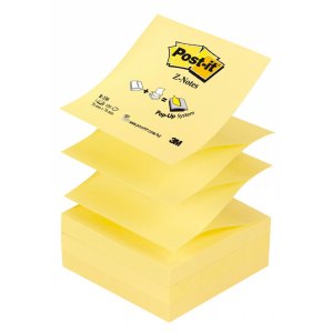 BLOCZEK SAMOP. POST-IT  Z-NOTES, 76X76MM, 1X100 K., Ż&Oacute;ŁTY