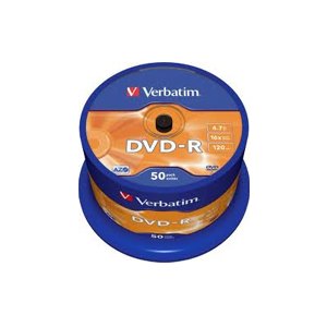 PŁYTA VERBATIM DVD-R, 4,7GB, 16X, CAKE 50