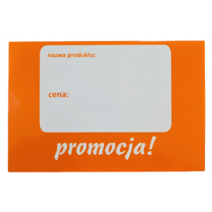 CENÓWKA  PROMOCJA  9 cm x 6 cm