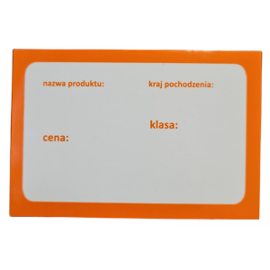 CENÓWKA  WARZYWA  9 cm x 6 cm