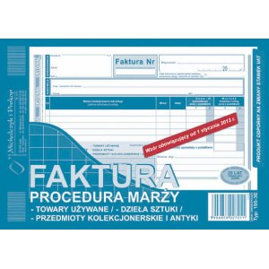 Faktura marża - towary używane, dzieła sztuki, antyki