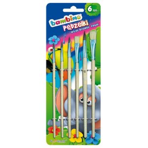 PĘDZELKI BAMBINO, 6 SZTUK, MAJEWSKI