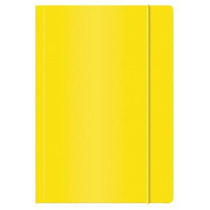 TECZKA Z GUMKĄ Q-CONNECT, KARTON/LAKIER, A4,, Ż&Oacute;ŁTA