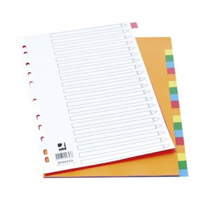 PRZEKŁADKI Q-CONNECT, PP, A4, 225X297MM, MIX KOLORÓW