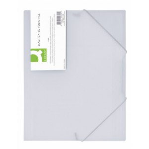 TECZKA Z GUMKĄ Q-CONNECT, PP, A4, TRANSPARENTNA BIAŁA