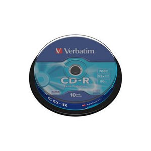 PŁYTA VERBATIM CD-R, 700MB, CAKE 10