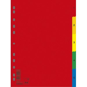 PRZEKŁADKI DONAU, PP, A4, 230X297MM, 1-5, MIX KOLORÓW