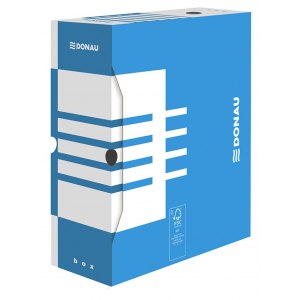 PUDŁO ARCHIWIZACYJNE DONAU, KARTON, A4/120MM, NIEBIESKIE