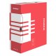 PUDŁO ARCHIWIZACYJNE DONAU, KARTON, A4/120MM, CZERWONE