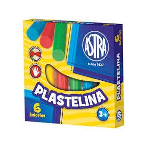 PLASTELINA 6 KOLOR&Oacute;W, ASTRA