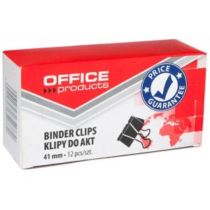 KLIPY DO DOKUMENT&Oacute;W OFFICE PRODUCTS, 41MM, 12SZT., CZARNE
