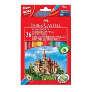 KREDKI ZAMEK 36KOL.+TEMPERÓWKA, FABER CASTELL