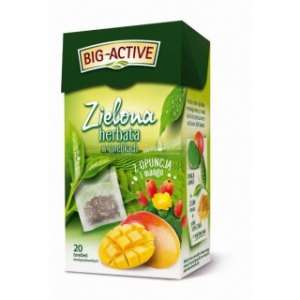 HERBATA ZIELONA, OPUNCJA Z MANGO BIG-ACTIVE T20