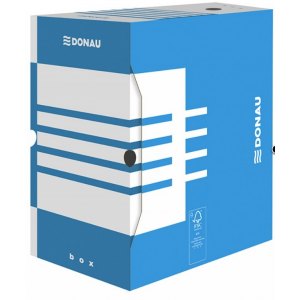 PUDŁO ARCHIWIZACYJNE DONAU, KARTON, A4/200MM, NIEBIESKIE