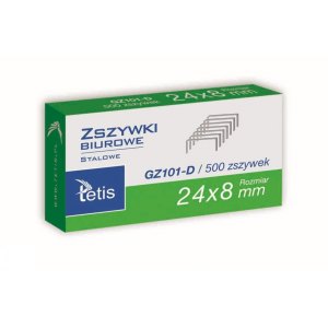 ZSZYWKI BIUROWE 24/8, GZ101-D, TETIS