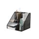 Organizer z przybornikiem Office Set metalowy, A4, czarny