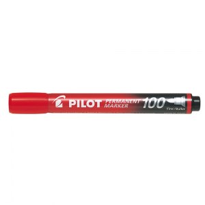MARKER PERMANENTNY OKRĄGŁY, PILOT, CZERWONY