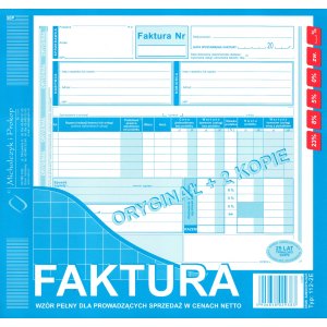 FAKTURA 2/3A4 1+2 NABYWCA / ODBIRCA