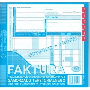 FAKTURA - DLA JEDNOSTEK ORGANIZACYJNYCH SAMORZĄDU
