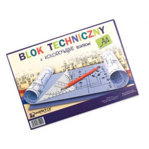 BLOK TECHNICZNY WEKTOR A4 KOLOROWY