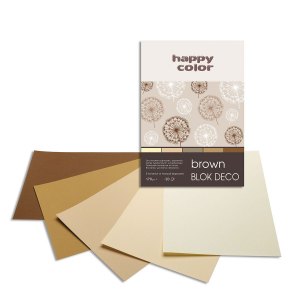 BLOK DECO HAPPY COLOR A4 170G 20K BROWN