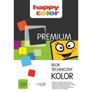 BLOK TECHNICZNY HAPPY COLOR A3/10K 220G KOLOROWY