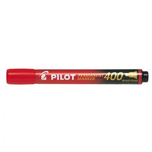 MARKER PERMANENTNY ŚCIĘTY, PILOT, CZERWONY
