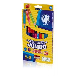 KREDKI OŁ&Oacute;WKOWE 12/24K JUMBO DWUSTRONNE TR&Oacute;JKĄTNE, ASTRA