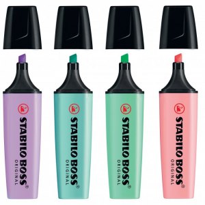 KOMPLET ZAKREŚLACZY STABILO PASTEL, 4-KOLORY