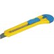 NÓŻ BIUROWY DONAU 18MM, PLAST., Z BLOKADĄ, NIEBIESKO-ŻÓŁTY