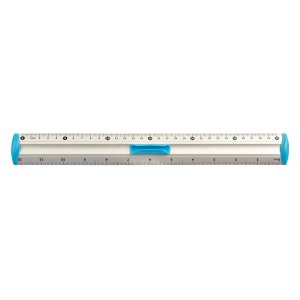 LINIJKA ALUMINIOWA 30CM NIEBIESKA