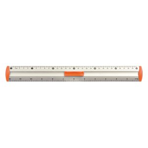 LINIJKA ALUMINIOWA 30CM POMARAŃCZOWA